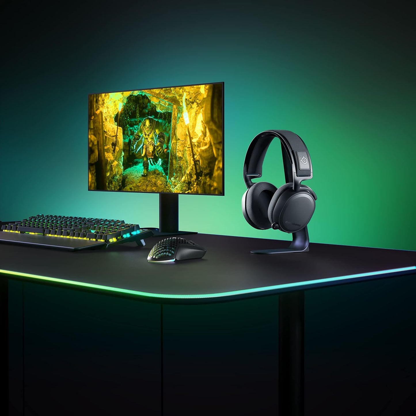 SteelSeries Aerox 9 Wireless – RGB Gaming-Maus – Schwarz