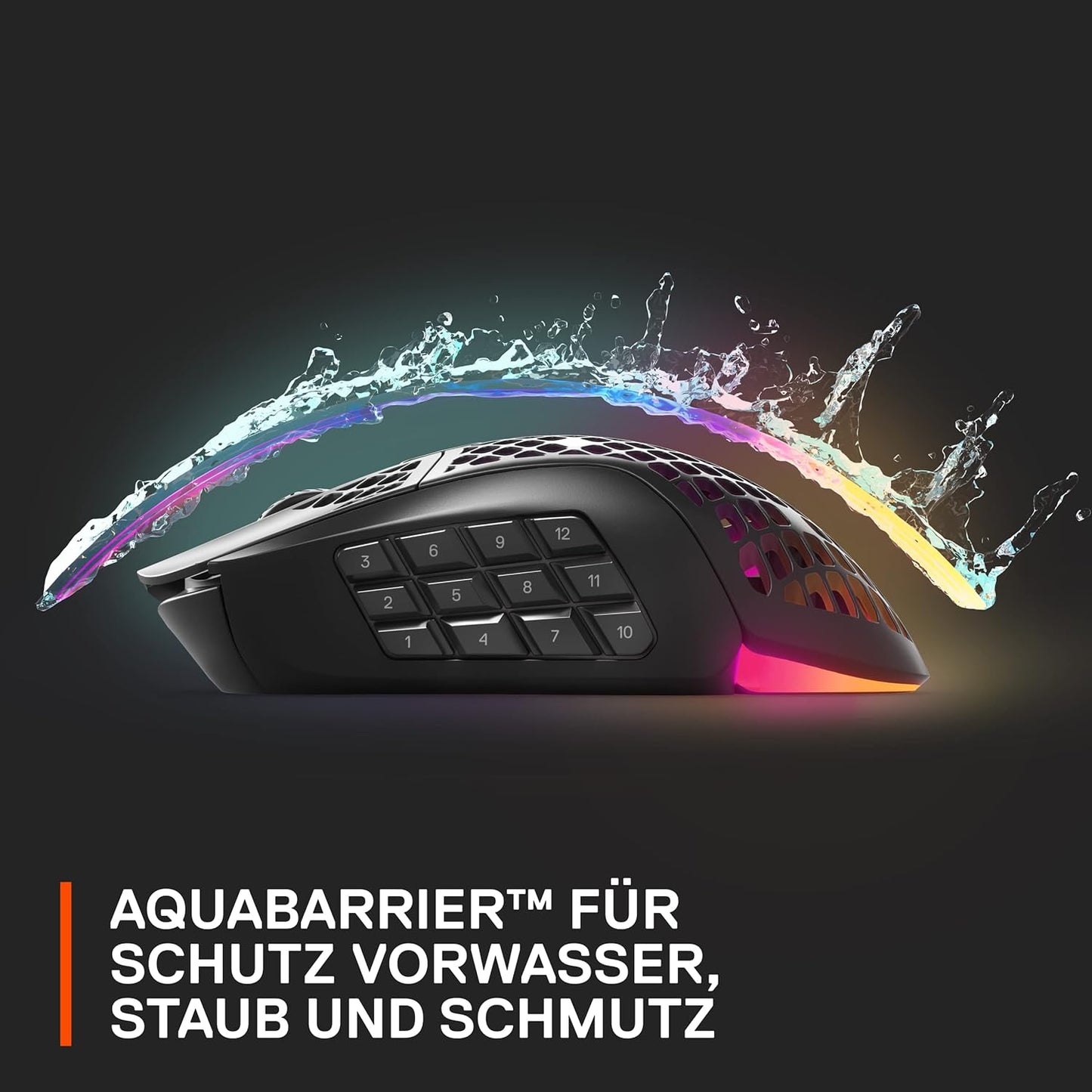 SteelSeries Aerox 9 Wireless – RGB Gaming-Maus – Schwarz