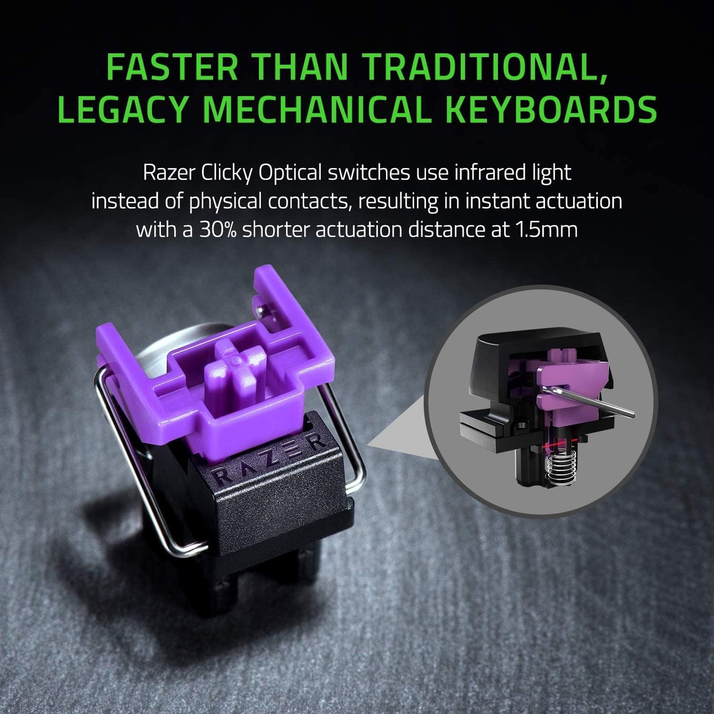 Razer Huntsman Mini V2 – 60 % Gaming-Tastatur mit optischen Switches – Schwarz