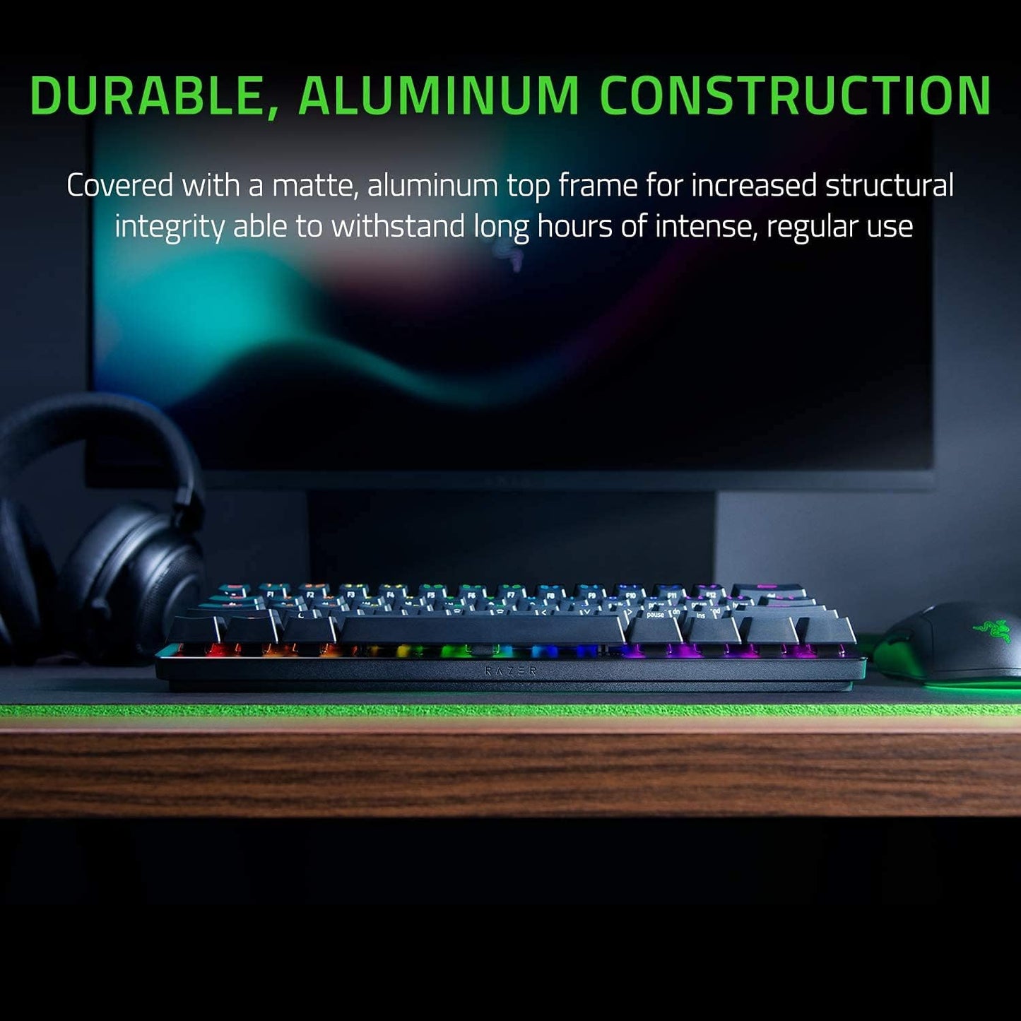 Razer Huntsman Mini V2 – 60 % Gaming-Tastatur mit optischen Switches – Schwarz
