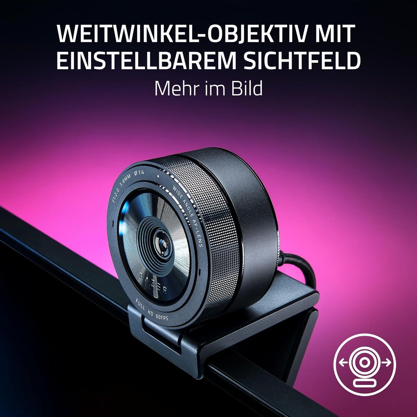 Razer Kiyo Pro – USB Full HD Streaming Webcam 1080p 60FPS