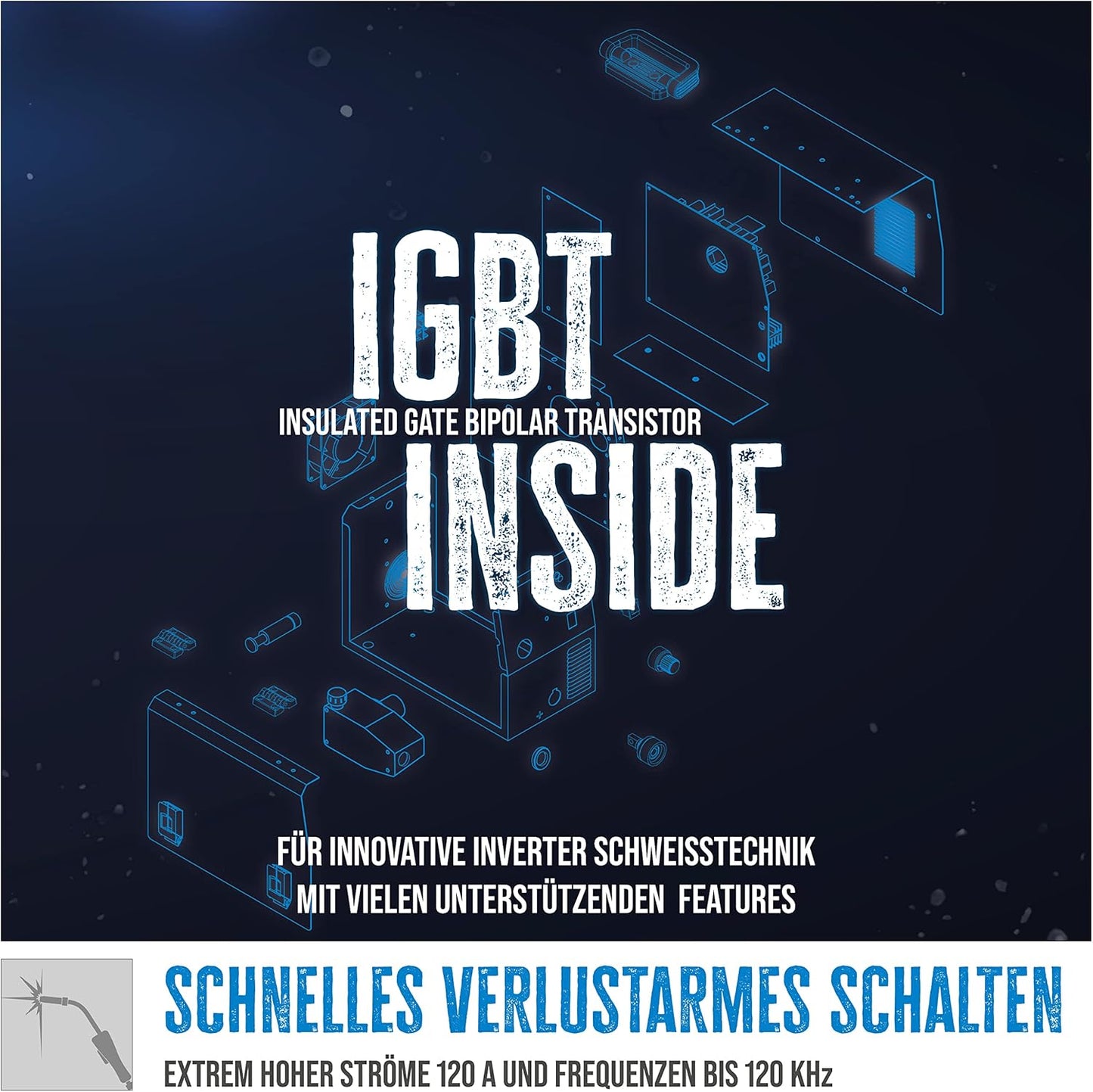 Güde SG 131 A-SYN – 120A Fülldraht-Schweißgerät – Inverter – Wie Neu