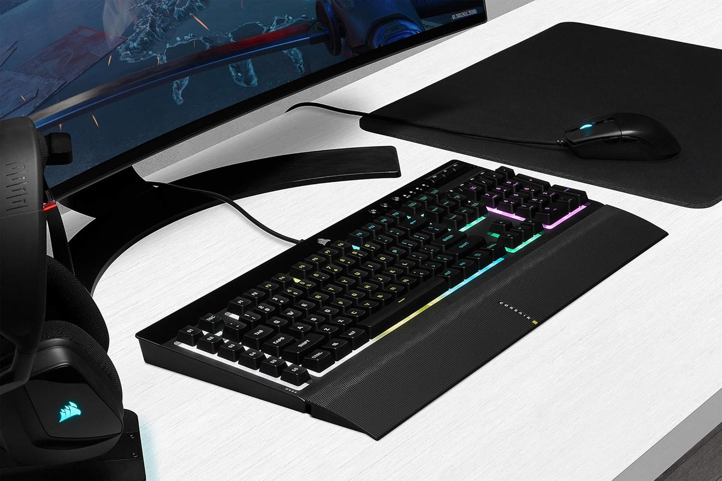 Corsair K55 RGB Pro – Gaming-Tastatur – QWERTY US – RGB Beleuchtung