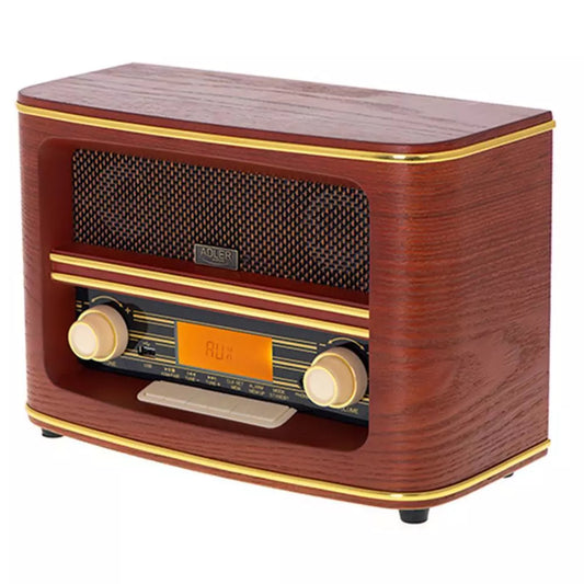 Adler AD 1187 Retro Radio – Bluetooth – Holzoptik – USB & AUX – LCD-Anzeige