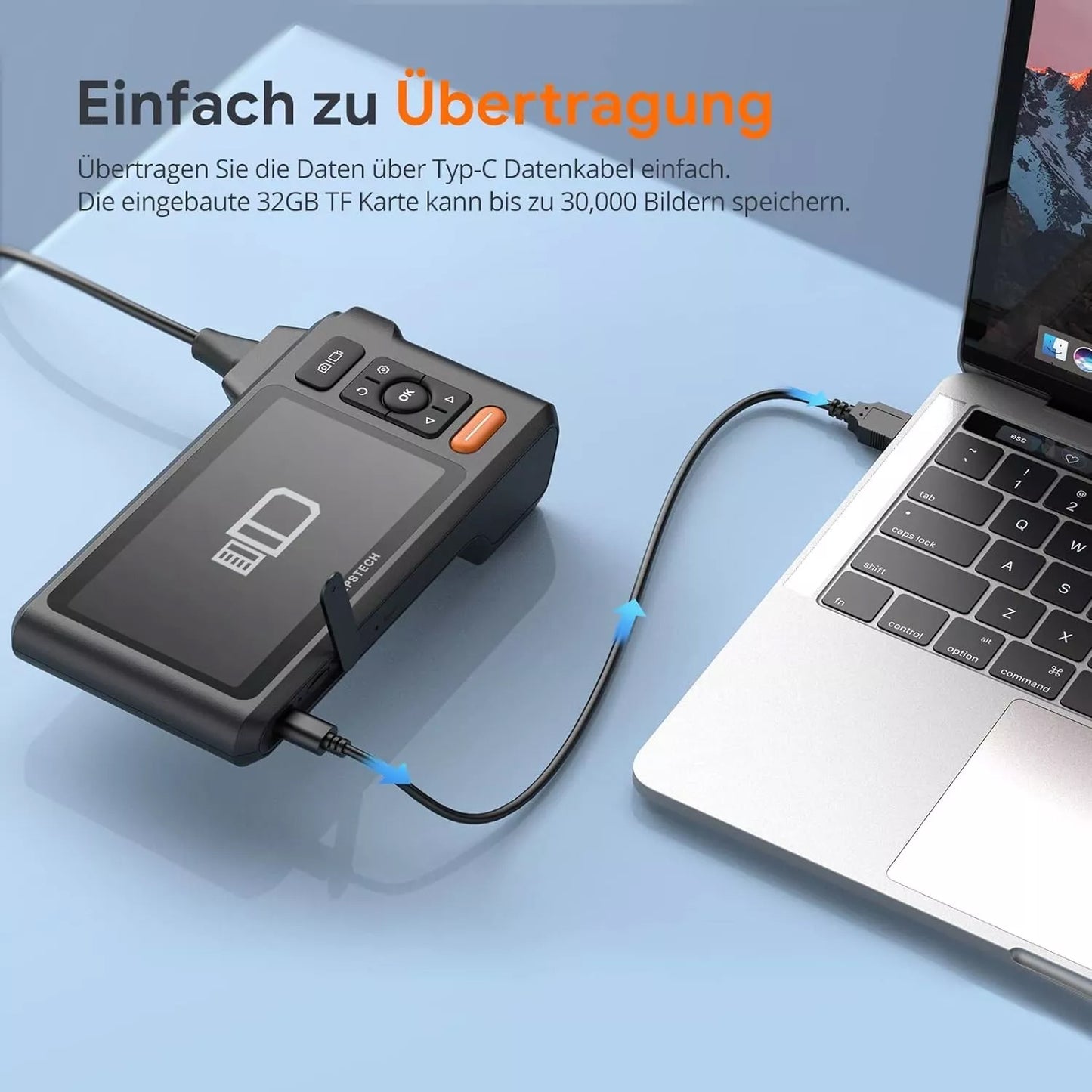 DEPSTECH DS520 Endoskop-Kamera 1080P Dual Lens 5" LCD 5m IP67