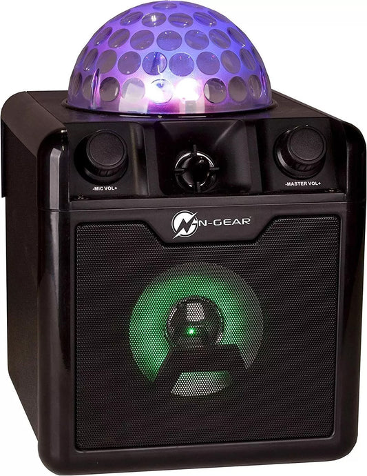 N-GEAR Disco Block 410 Tragbarer Bluetooth Lautsprecher/ 2xMikrofon – Wie Neu